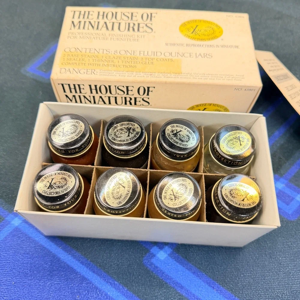 House of Miniatures X-Acto Finishing Kit 43801 Sealed Jars & Collector Binder